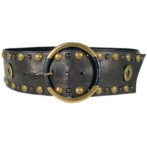 STREETS AHEAD $350 Wide Studded Belt Women's L (31"-35") Made in USA